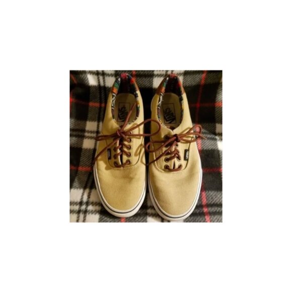 Vans Unisex Sneakers Size 8.5 in Womens Size 7 in Mens Tan Canvas Nice - Picture 3 of 5